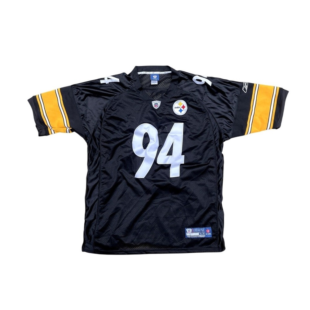 Reebok Lawrence Timmons 94 Pittsburgh Steelers NFL Jersey Stitched Black Size 54